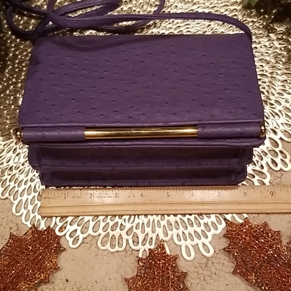 Vintage Elka Embossed Faux Ostrich Shoulder Bag - Picture 6 of 8